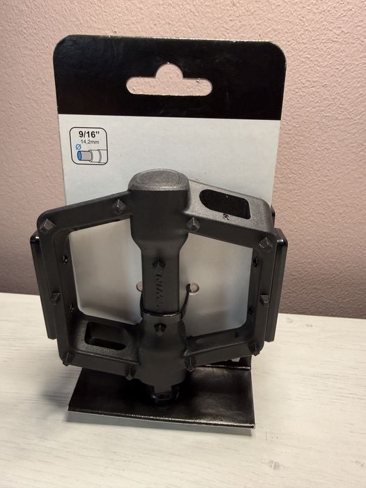 Pedale plate bicicleta MTB 520 grip Negru -noi