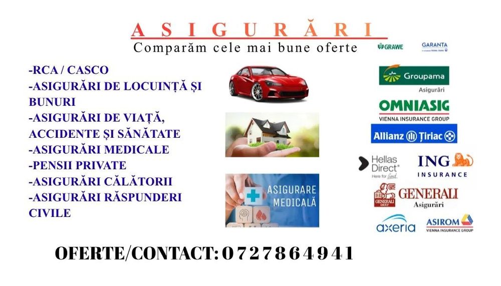 Asigurări Rca/Casa/locuinta