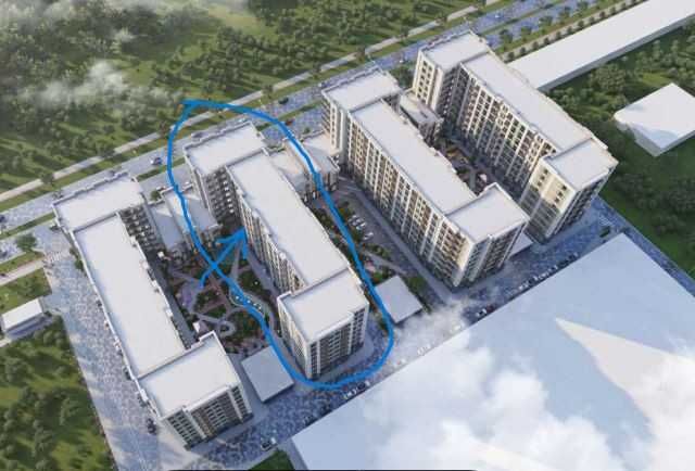 Yu  1 комнатная 39м2 квартира ЖК Chimgan Hills, экобазар Чимган
