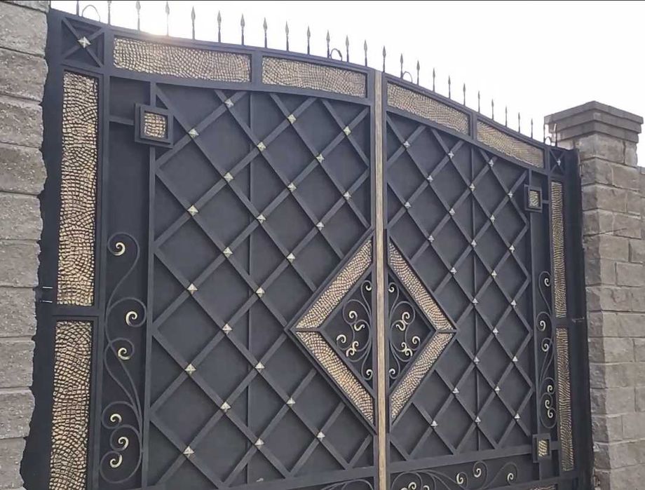 Кованые перила, ворота, балясины, лестница, каркас, навес, забор, арка