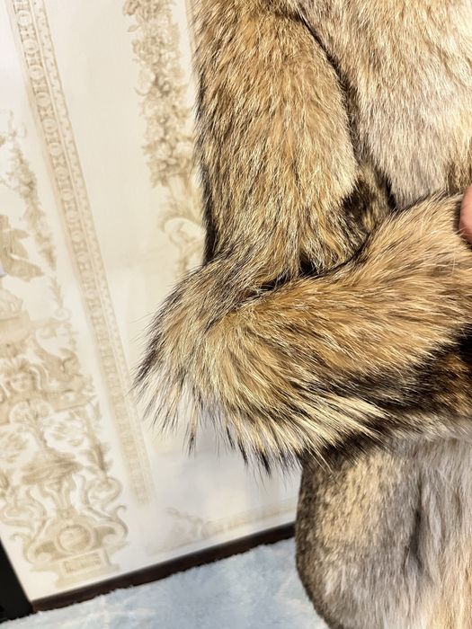 Haina din blana naturala de vulpe cristal marime S/M