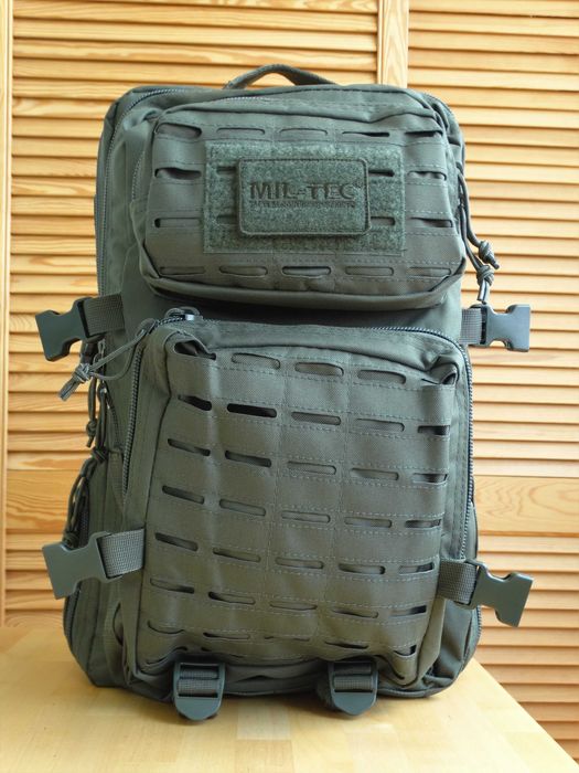 MIL-TEC Rucsac Laser Tag - Ghiozdan Rezistent Tactic Miltec pentru Vanatoare Pescuit Camping Munte Munca Armata - Marime 36 Litri Oliv - SKU 14002701