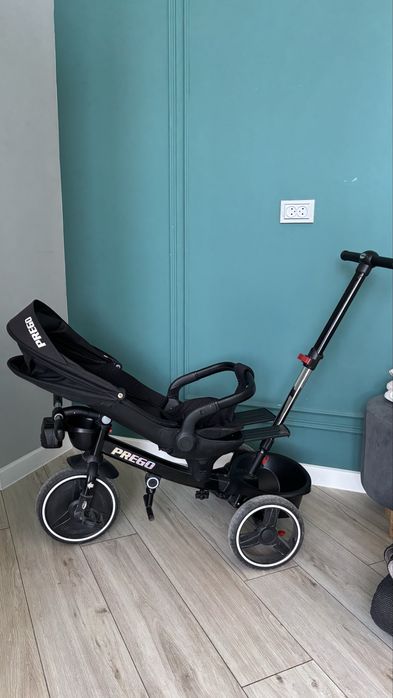 Трёхколесный велосипед-коляска 2-в-1