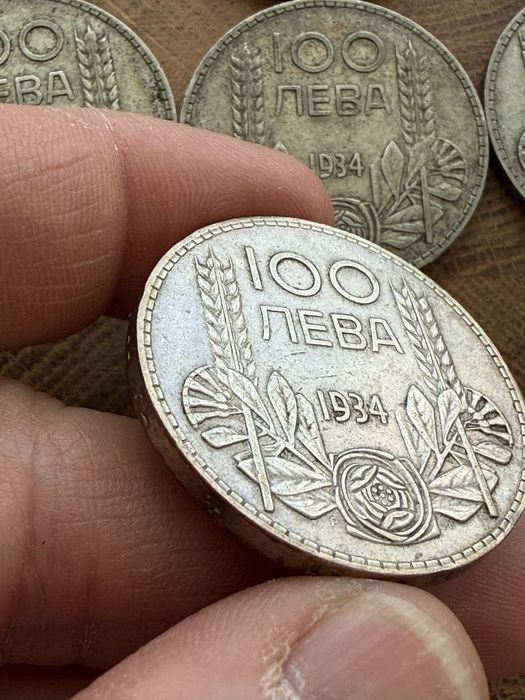 10 монети лот Борис 100 лева , неизчистени гланц
