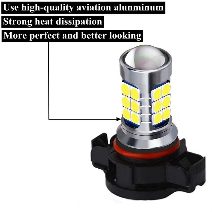 Set Două Becuri Led Cree 20000Lm/100W H16(Japonia),PSx24W,5202,12086 Cu Can-bus 100%