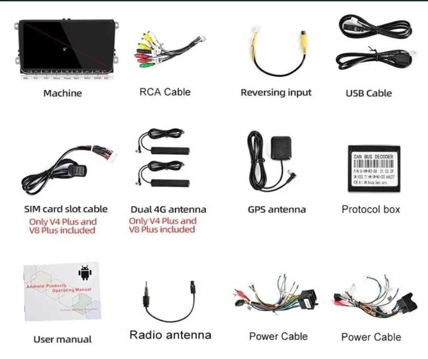 2GB/64GB Navigatie Skoda Octavia VW Golf 6 5 Passat B6 B7 Polo Carplay