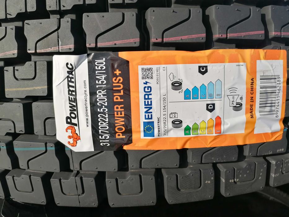 Anvelopa rutiera POWERTRAC 315/80/R22.5, 20PR, Power Plus+, Tractiune,