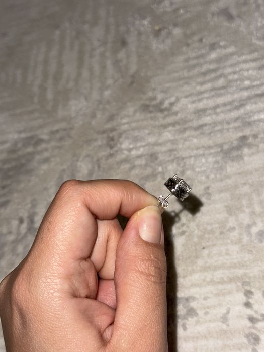 Гвоздики пусеты серебро