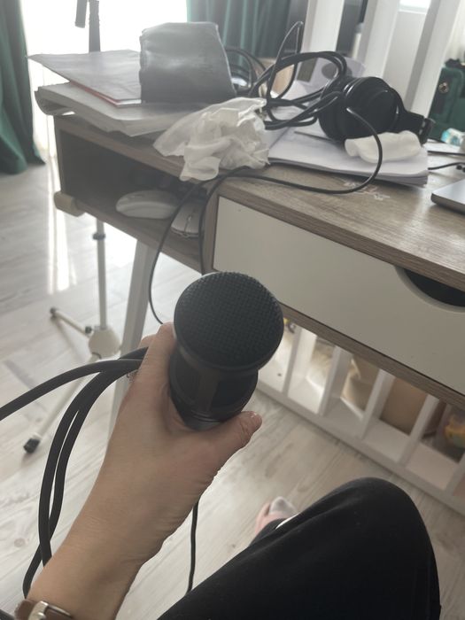 Microfon studio Audio Technica AT2020 + Adam Hall 4star mic xlr 2.5m