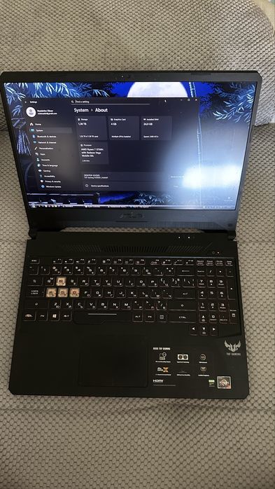 ASUS TUF Gaming FX505DT  Ryzen 7 / GTX 1650 / 24GB RAM / 512GB NVMe SSD + 1TB HDD