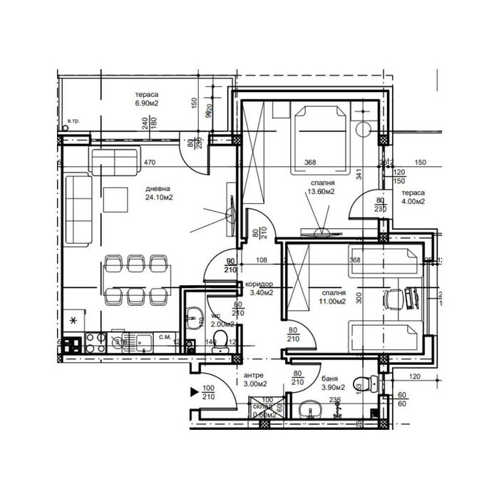 БЕЗ КОМИСИОНА! Тристаен апартамент - кв. Беломорски