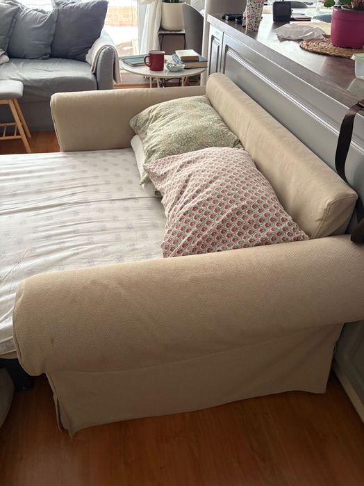 Двуместен разтегателен ikea ektorp с ракла