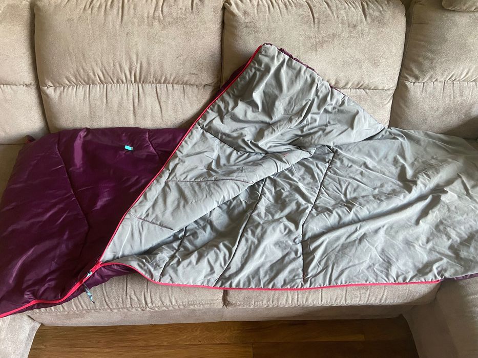 Детски спален чувал Quechua MH100, 10°C, лилав