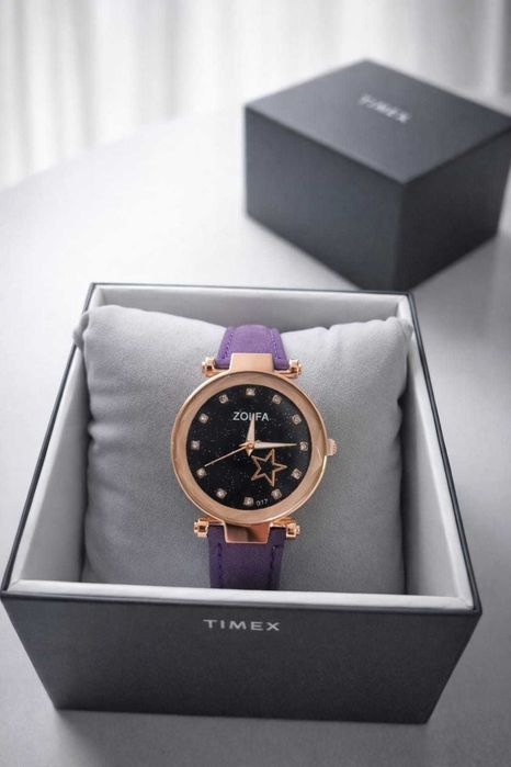 Set ceas mov elegant + bijuterii cu pietre mov