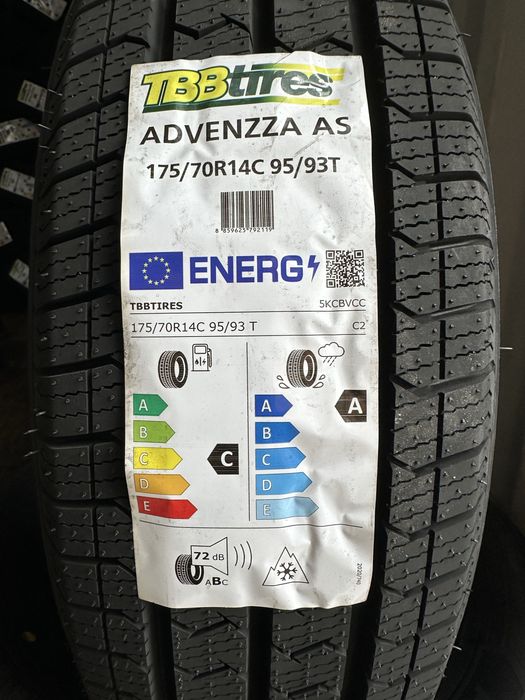 Нови Всесезонни Бусови Гуми TBB TIRES ADVENZZA AS 175/70R14C 95/93T 1757014 1757014C