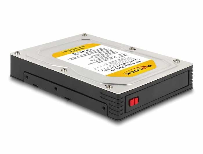 Delock Carcasă HOT SWAP 3.5″ pentru 1 SAU 2 x SATA HDD / SSD de 2.5″