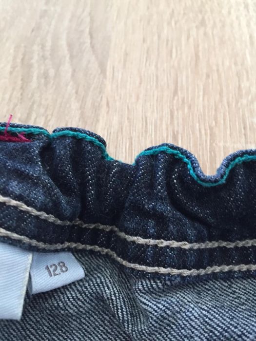 Дебела жилетка, рокля, дънки