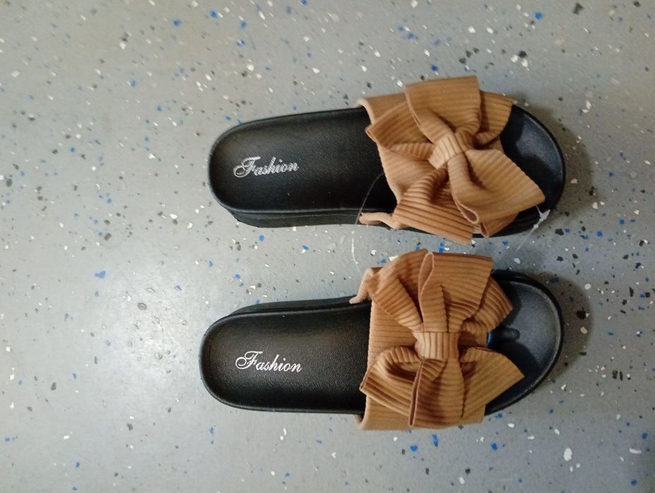 Papuci eleganti cu fundiță negri