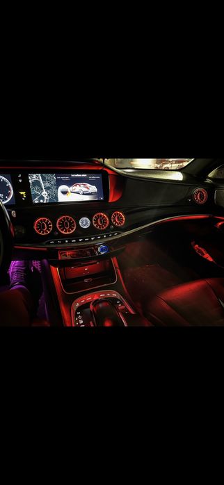 w222 S класа духалки светещи въздуховоди лед светлина burmaster 7цвята