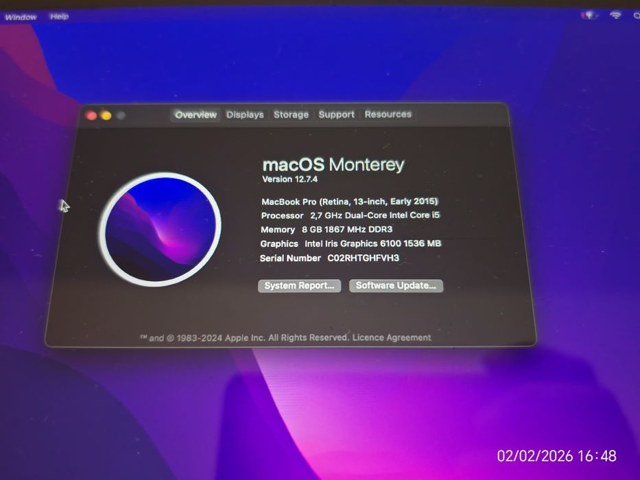 Macbook Pro 13 inch an 2015