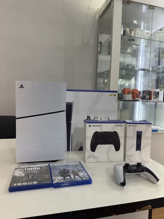 PS5 (1TB) Slim+ Disk (+yangi ochilmagan joystik, +yangi zaryadnik)