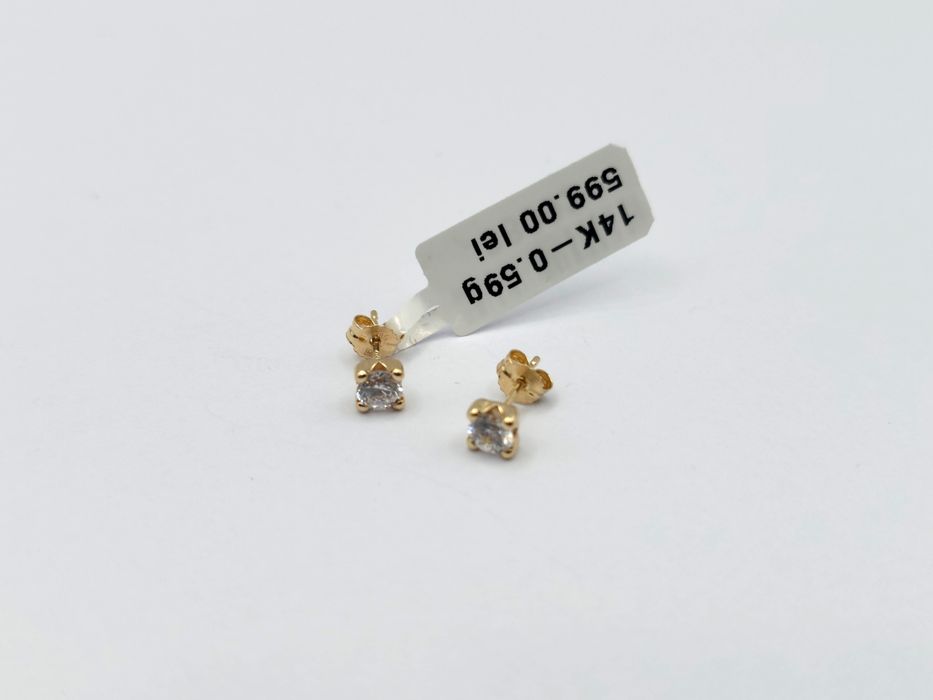 Bijuteria Royal cercei din aur 14k 0.59 gr