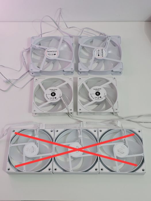 Ventilatoare cooler fan PC 120 140 RGB albe Montech EK ID Cooling