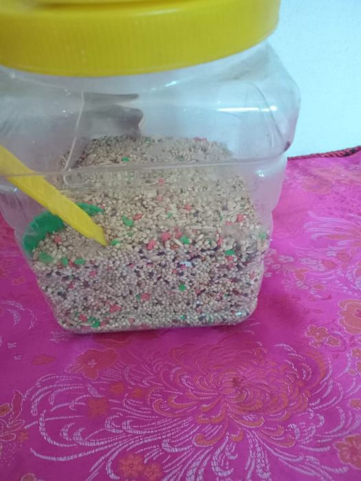 Продам домик для попугая и корм