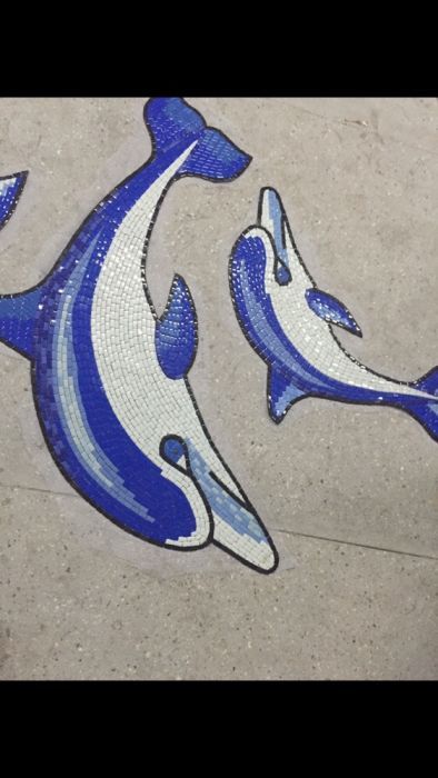 майолика, мозаика - светящиеся в темноте.