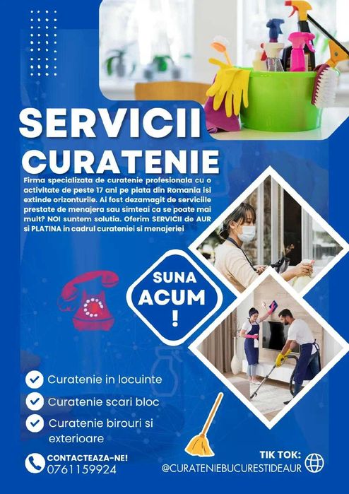 Servicii Profesionale de Curatenie Rezidential Birouri PostConstructor