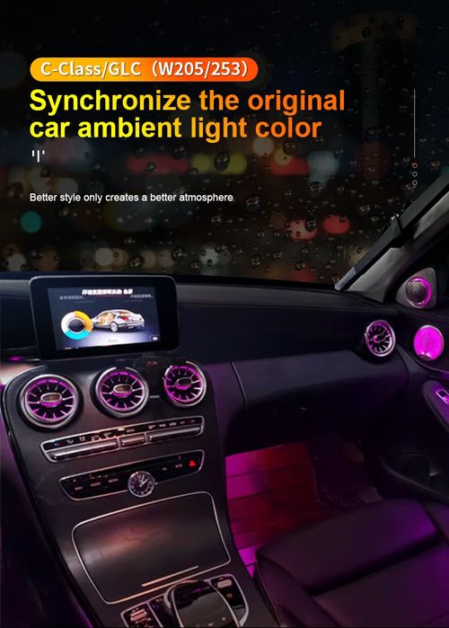 Set grile guri ventilatie cu LED Mercedes-Benz Clasa C W205, GLC X253