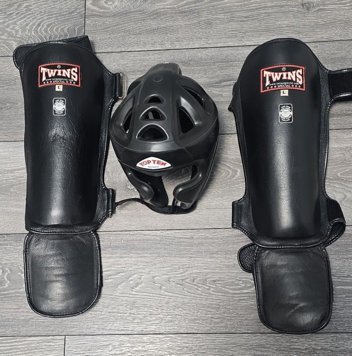 Casca box Top Ten si tibiere Twins