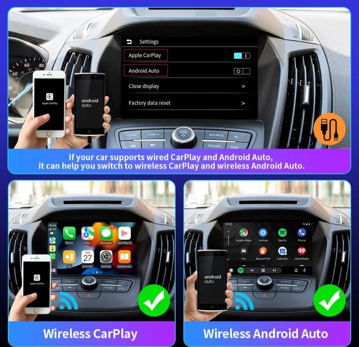Carplay для монитор универсальный android avto карплей