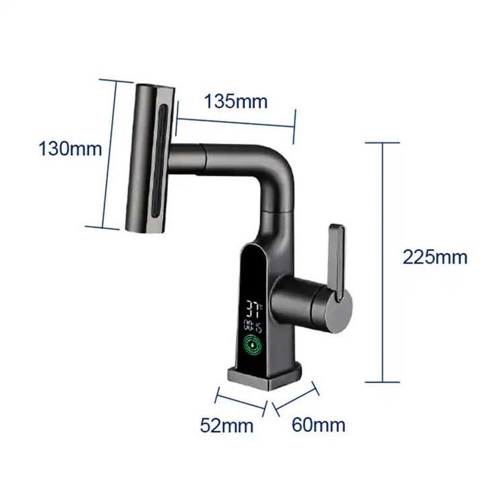 Дигитален смесител с 4 режима подходящ за кухня и баня