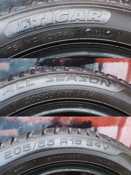 2бр всесезонни гуми  205/55/16 Tigar All Season, XL подсилени 
dot23