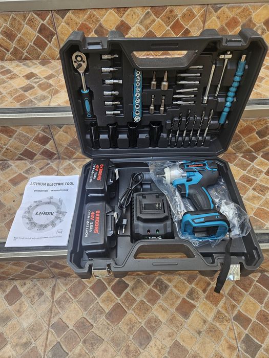 Set Profesional Masina de Impact, 48V cu 2 Acumulatori 5Ah