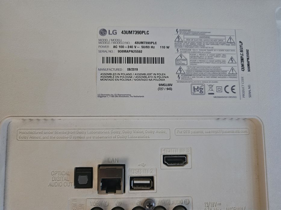 Vand Tv LED Smart LG 108cm