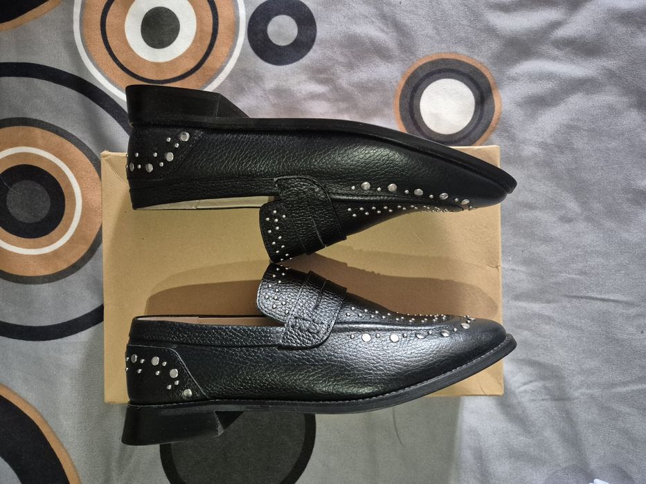 NOU Pantofi piele naturala About You femei, mar.39, se potrivesc pt ma