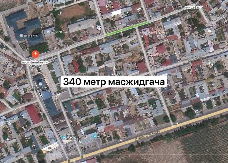 1,5 сотихдан (10м*15м) уй қуришга 3 та ер Назарбек (Харакат) сотилади