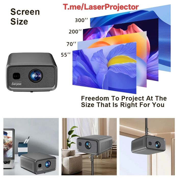 Проектор projector Everycom Cubilite Ultra 4K* proyektor TV LG samsung