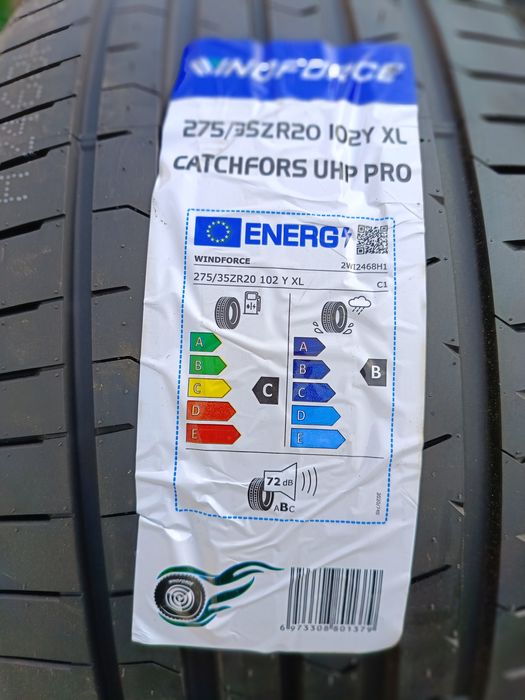НОВИ ЛЕТНИ -20цола -275/35-1бр.-195лв.-с монтаж и баланс "WINDFORCE