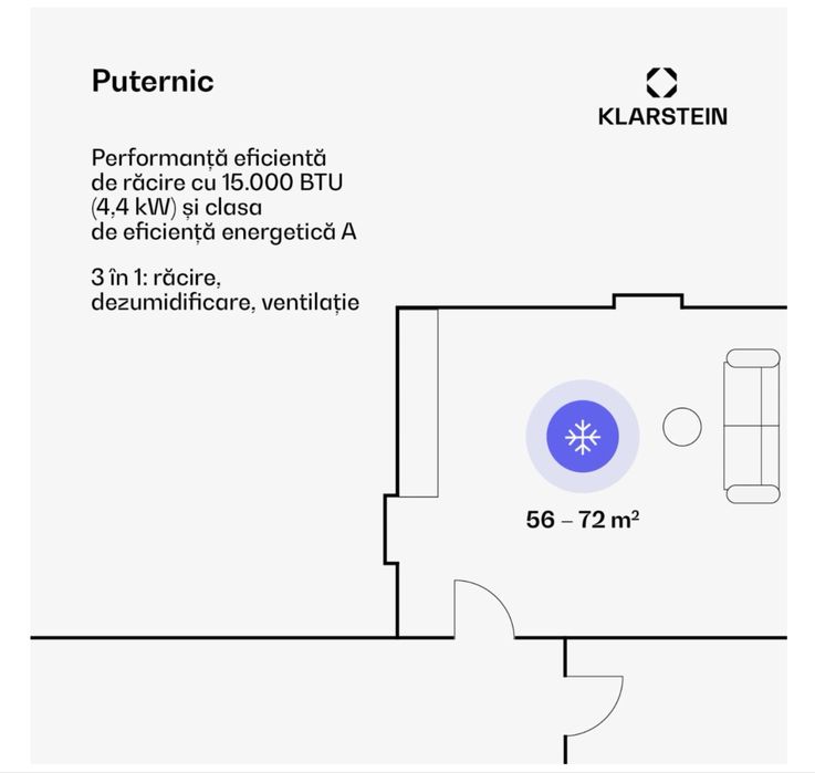 Aer conditionat portabil Smart 15000 BTU