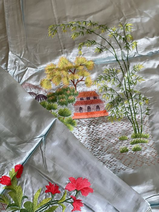 Покрывало шелк с 2 наволочками СССР