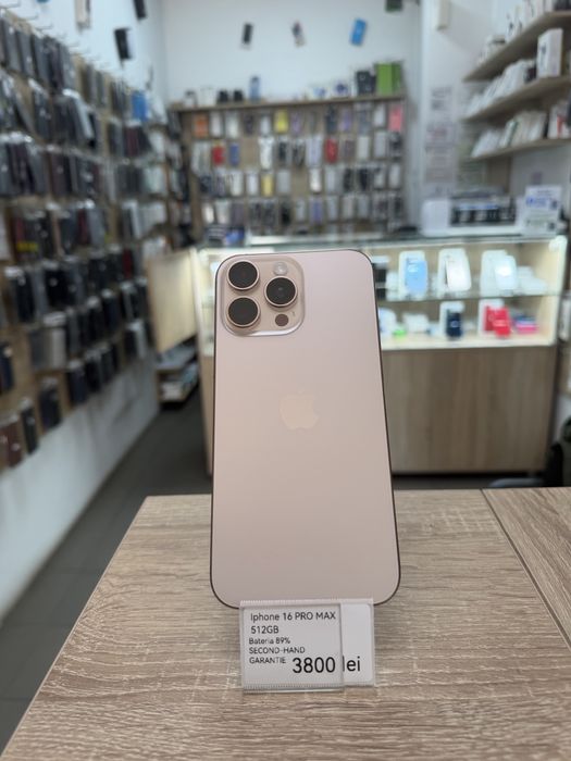 Iphone 16 Pro Max Desert Titanium / 512GB / 89% Baterie / Garantie 12 luni