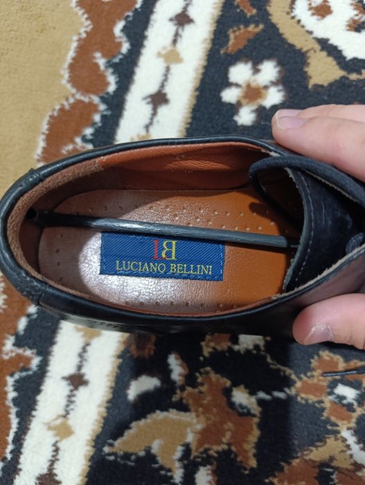 Черные мужские туфли-броги