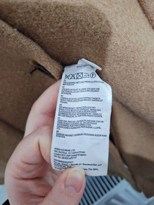 Palton damă Uniqlo Wool Classic Vintage 73% lână mărimea XS