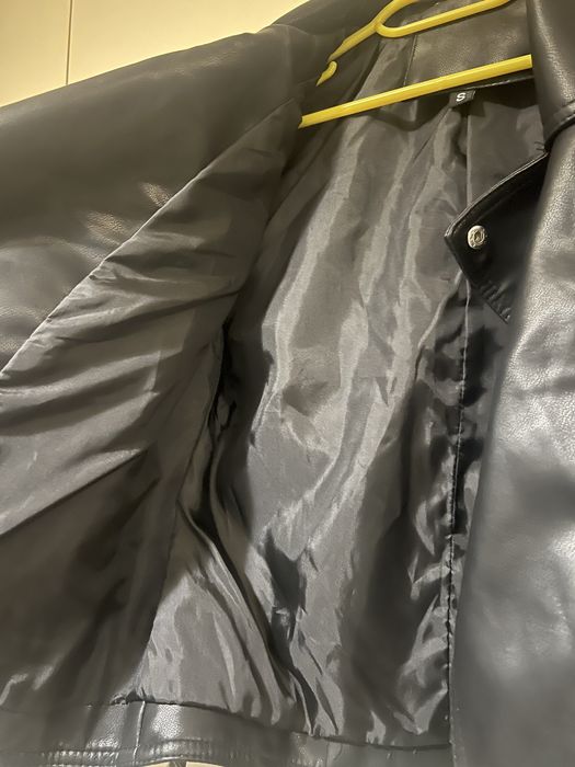 Черно кожено яке, размер S