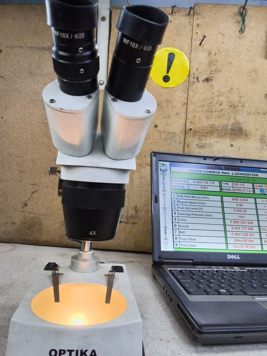 Microscop Stereo Binocular de Laborator / Service — Inspecție Micro-Piese & Injectoare
