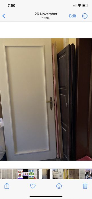 Дървена врата - бяла