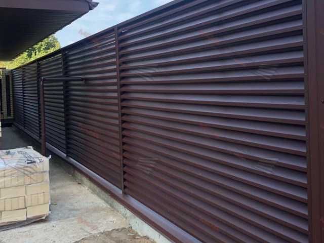 Забор жалюзи горизонтальный